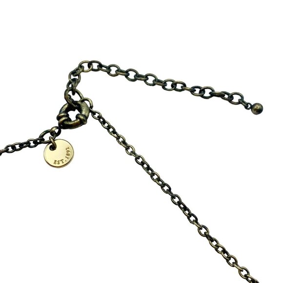 Abercrombie & Fitch Necklace Gold Tone Boho Layer Bib Drape Statement Piece - Picture 3 of 7